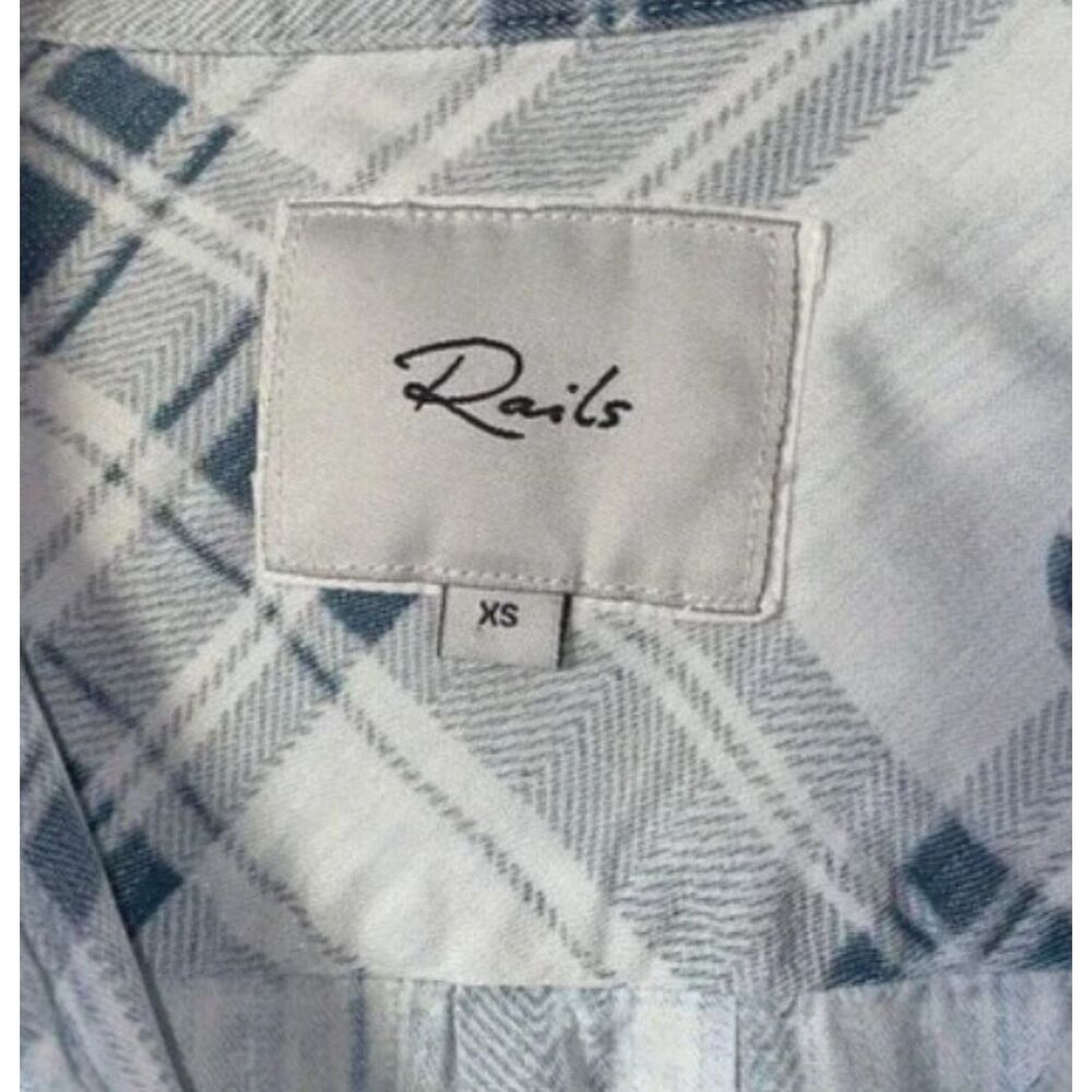 Blue CARTER PIGMENT Plaid Sz XS Casual Wear Button Up Long Sleeve Shirt RAILS - Picture 3 of 5